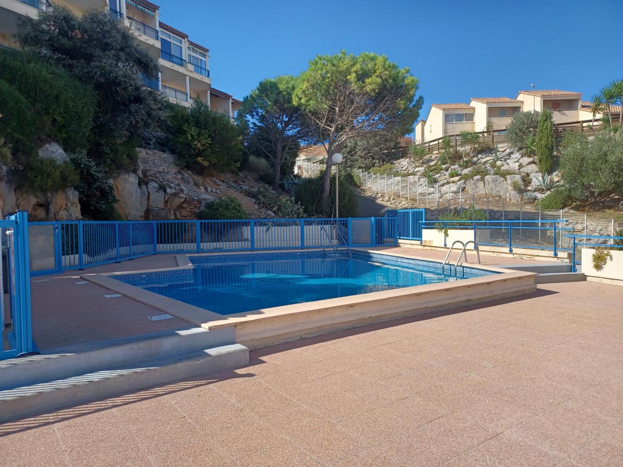Plain-Pied Jardin 6 Personnes Clim Vue Mer Parking Wifi Terrasse Piscine Dans La Residence Saint-Pierre-la-Mer  エクステリア 写真